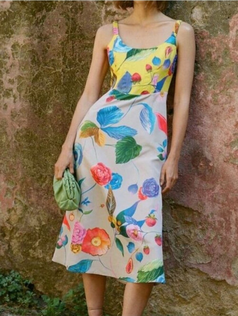 Nwt Tuckernuck Vivid Jardin Floral Dominique Midi Dress Size Medium Multicolor
